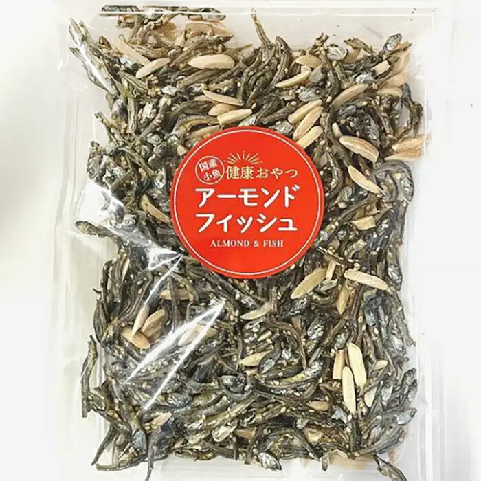 罪悪感ゼロ！こどもに食べさせたいおやつNo.1☆アーモンドフィッシュ 約230g×5袋、食べられる緩衝材付 【あぜち食品】 [ATCC013]