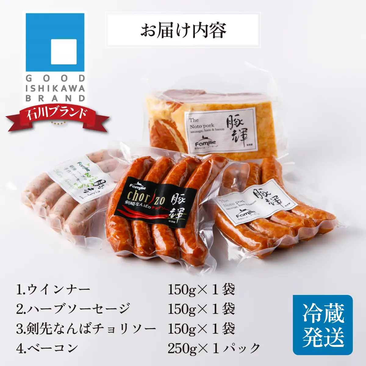 かほく里山の輝１箱 | ソーセージ ベーコン 詰合せ