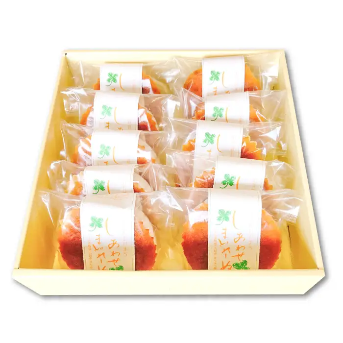 蜂蜜・バター・卵が楽しめる「しあわせマドレーヌ」（約50g） 10個入り【約50g×10個 マドレーヌ 洋菓子 お菓子 おやつ ギフト 贈答 プレゼント お土産 セット 地元食材 個包装】
