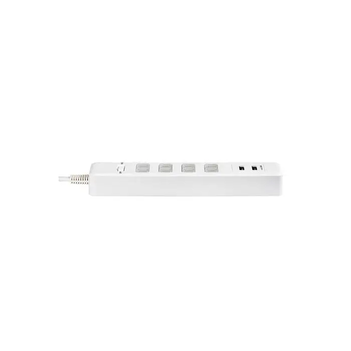 電源タップ　耐雷サージ　USBポート付きタップ　USB×2ポート　4個口2ｍ　WLS-4232BUA(W)