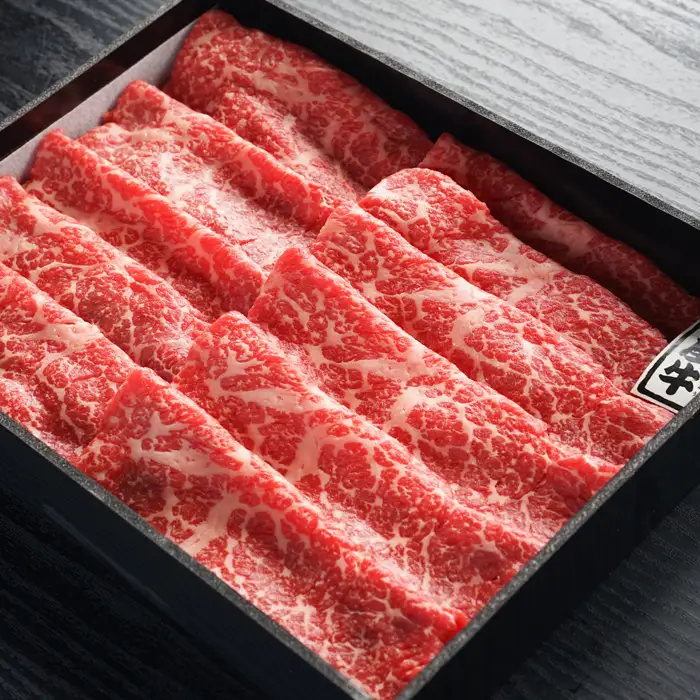 淡路椚座牛 すき焼き用赤身スライス400g　すき焼き