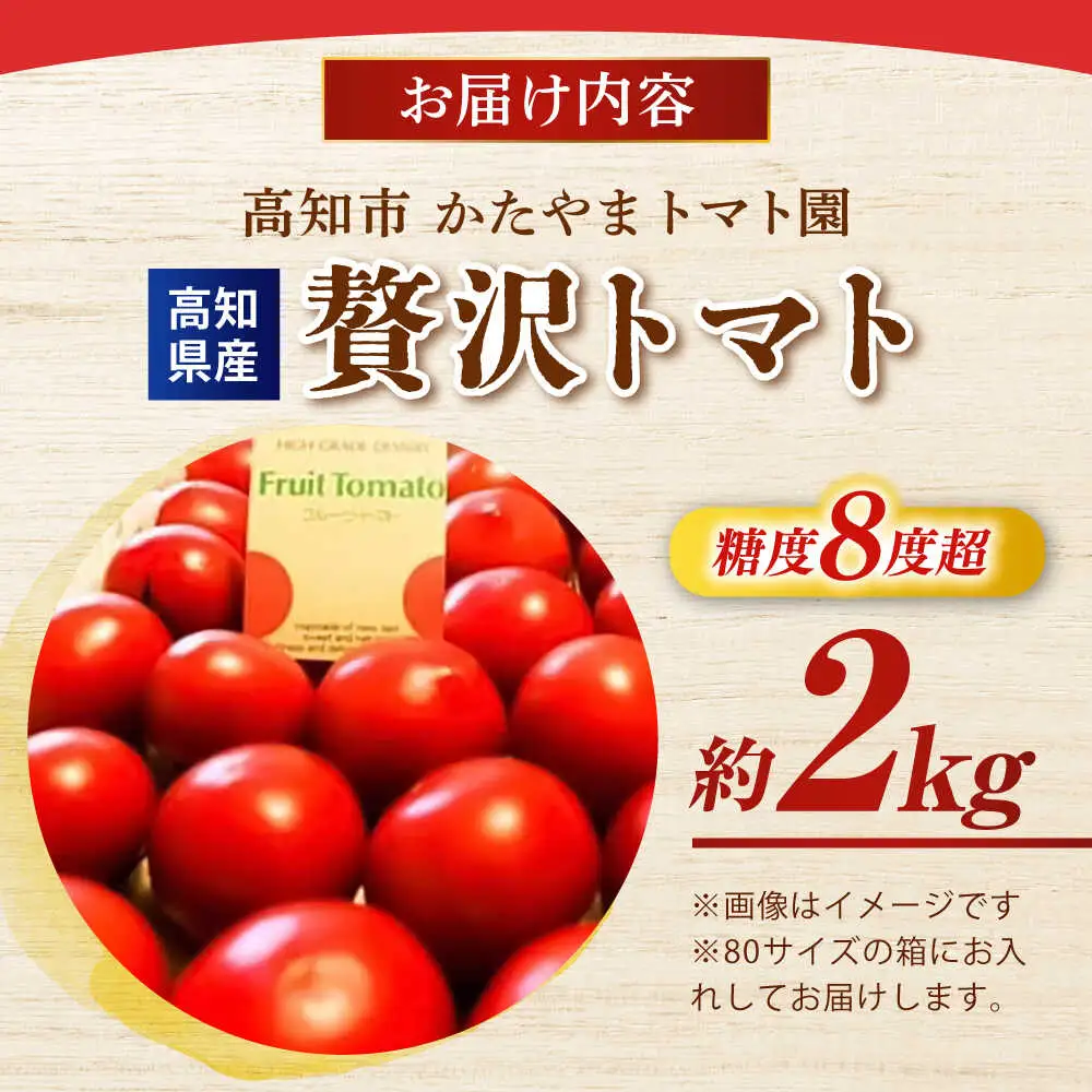 【先行予約】 高知県高知市産 贅沢フルーツトマト 約2kg 〈2027年2月初旬～5月中旬まで発送〉 / トマト とまと フルーツトマト 2kg 2キロ 野菜 果物 サラダ お弁当 デザート 【片山農園】 [ATCI001]