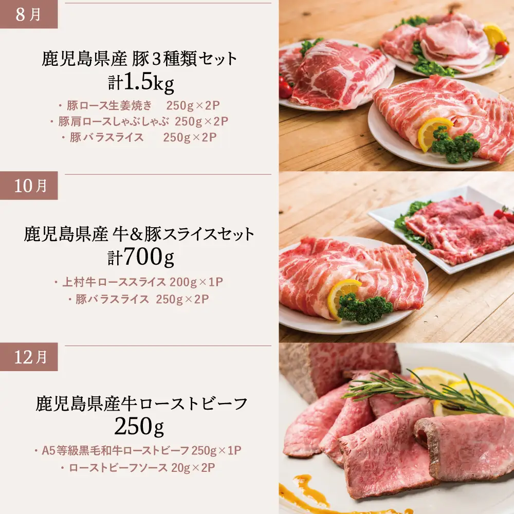 【定期便全6回】情熱牧場 鹿児島県産お肉の定期便 トライアルコース お肉 ステーキ すき焼き しゃぶしゃぶ 焼肉 BBQ A5等級 黒毛和牛 牛肉 豚肉 スライス 小分け 定期便 冷凍 カミチク 南さつま市