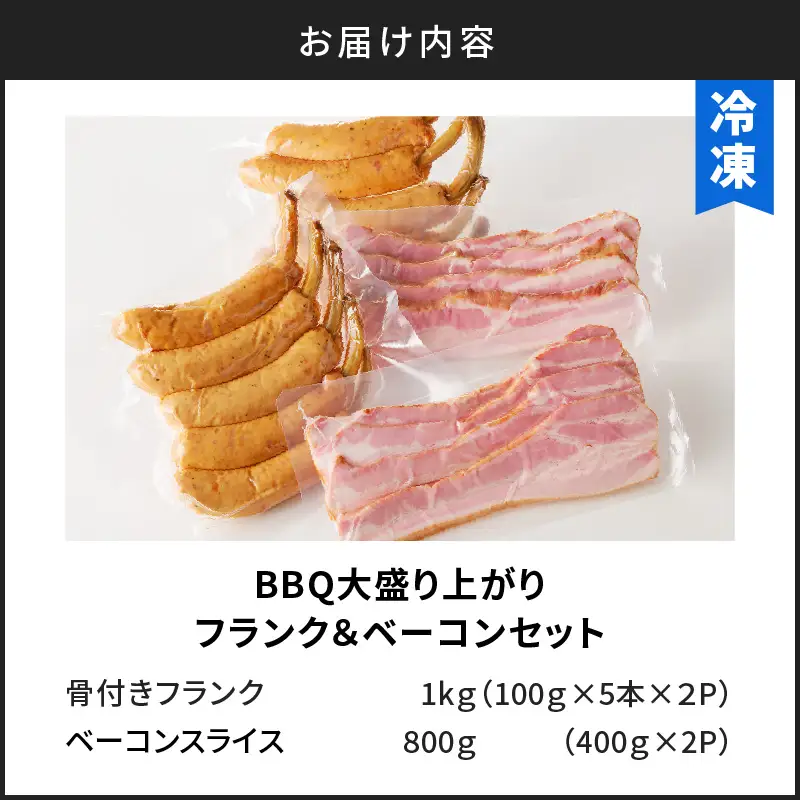 BBQ大盛り上がり フランク＆ベーコンセット K161-009 肉 豚肉 惣菜 総菜 冷凍