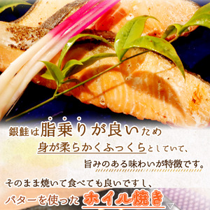 和歌山魚鶴仕込の甘口塩銀鮭切身８切（２切×４パック　小分け）【uot767B】