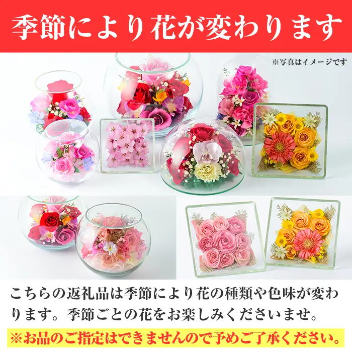 ボトルフラワー スクウェア(S)【AT003】【ボトルフラワーatelier4-flowers】