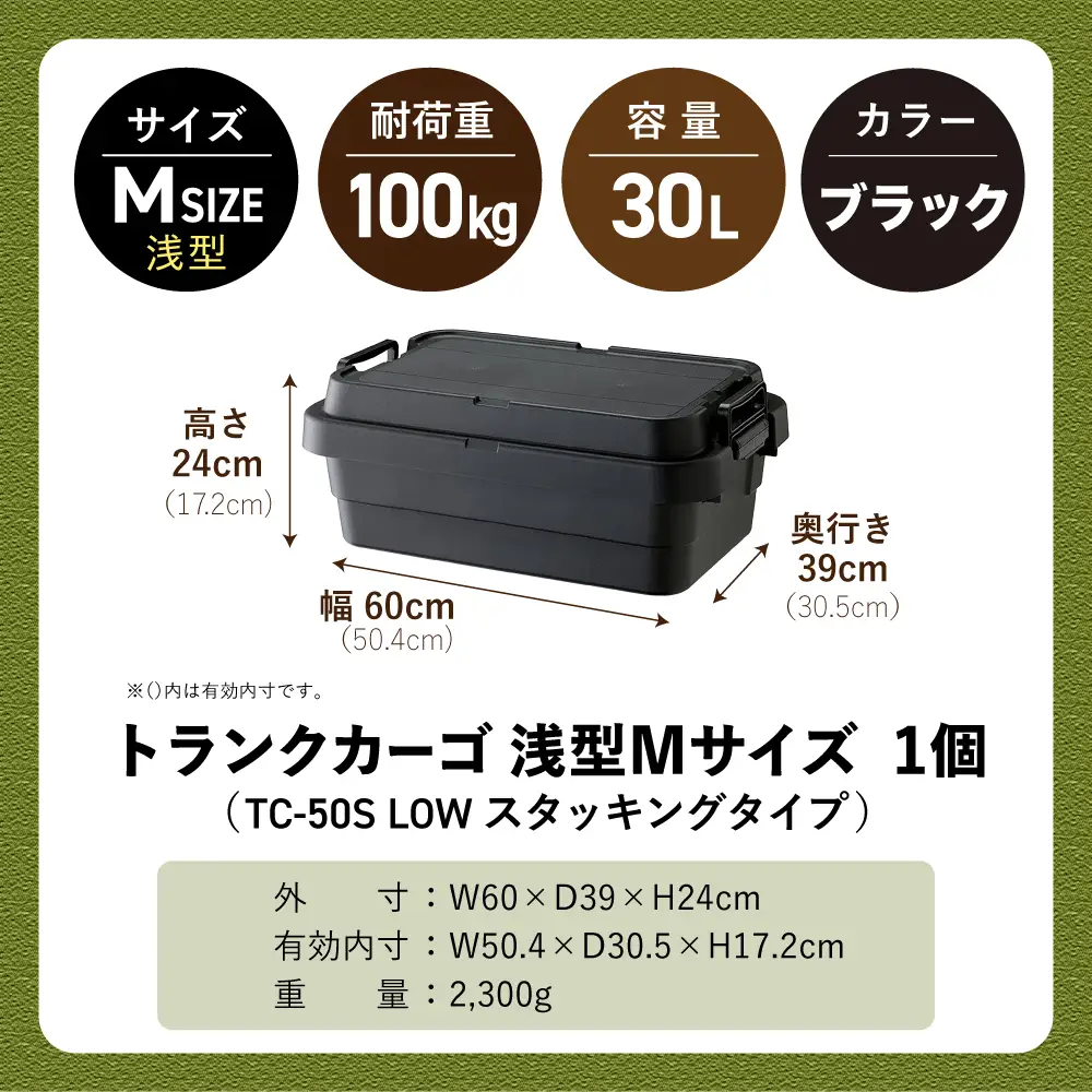 トランクカーゴ ロータイプM 1個  ブラック /  恵那市 / 東谷 [AUAD036] 収納