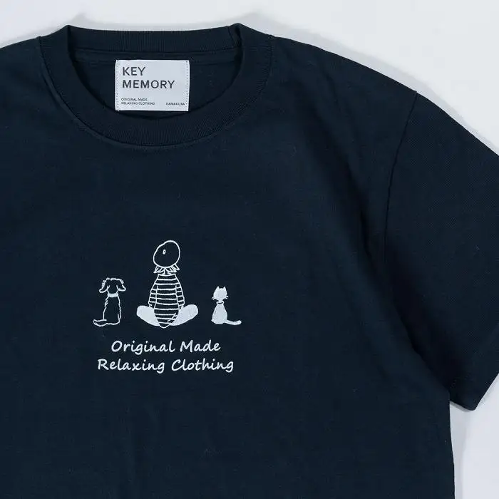 《2》【KEYMEMORY鎌倉】TIMEイラストTシャツNAVY