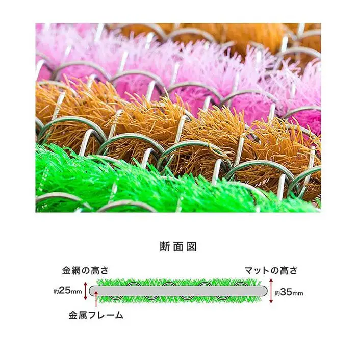 玄関マット 泥 雪 落とし 60×90cm 5枚セット ピンク BOK100530504