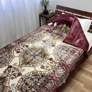 日本製 アクリル マイヤー毛布 シングル ピンク 1枚 (新合繊2枚合わせ毛布)N-YO-4800 [3667]