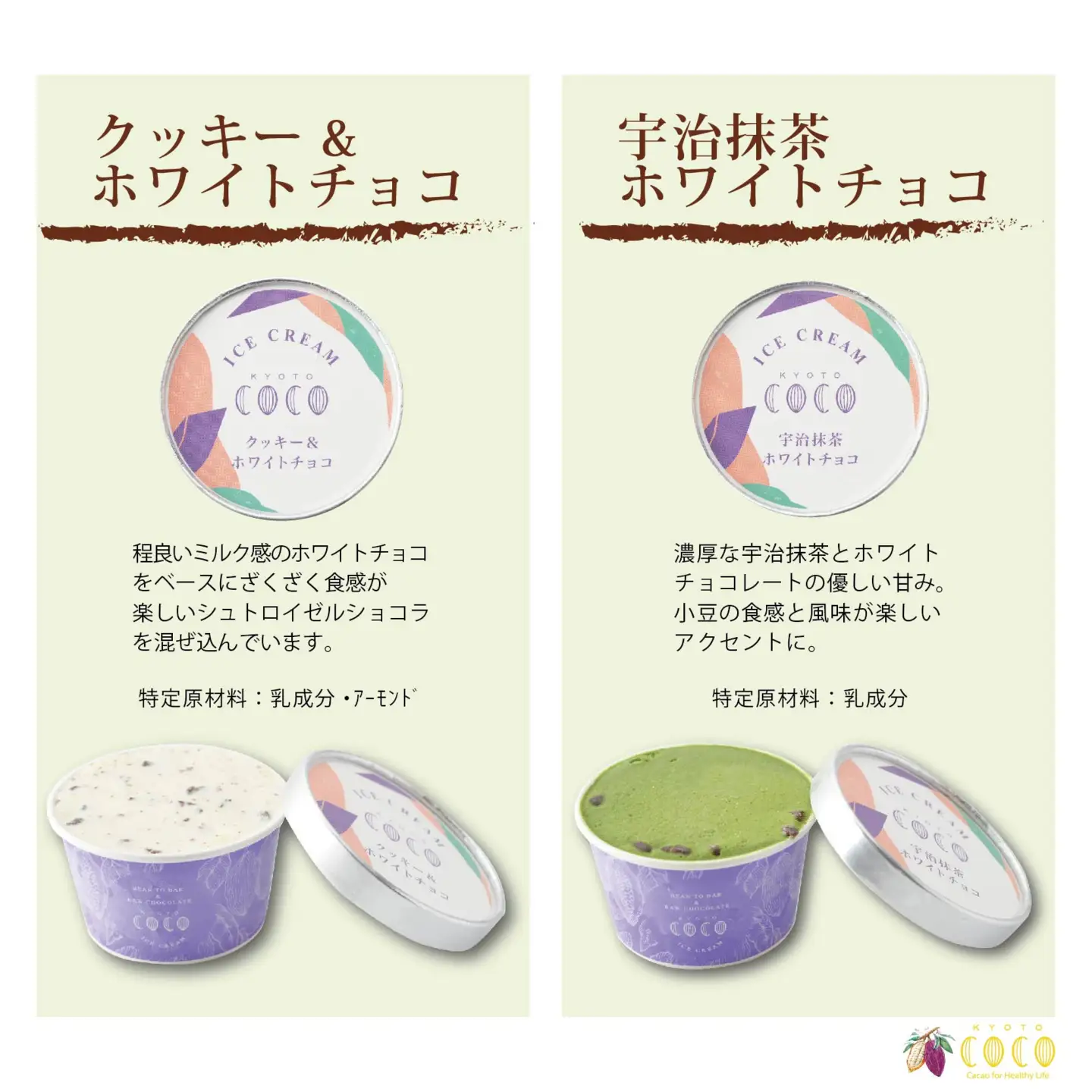 【COCOKYOTO】無添加アイスクリームセット(6個)［ 京都 チョコレート 人気 おすすめ スイーツ デザート 洋菓子 お菓子 お取り寄せ 通販 送料無料 ふるさと納税 ］