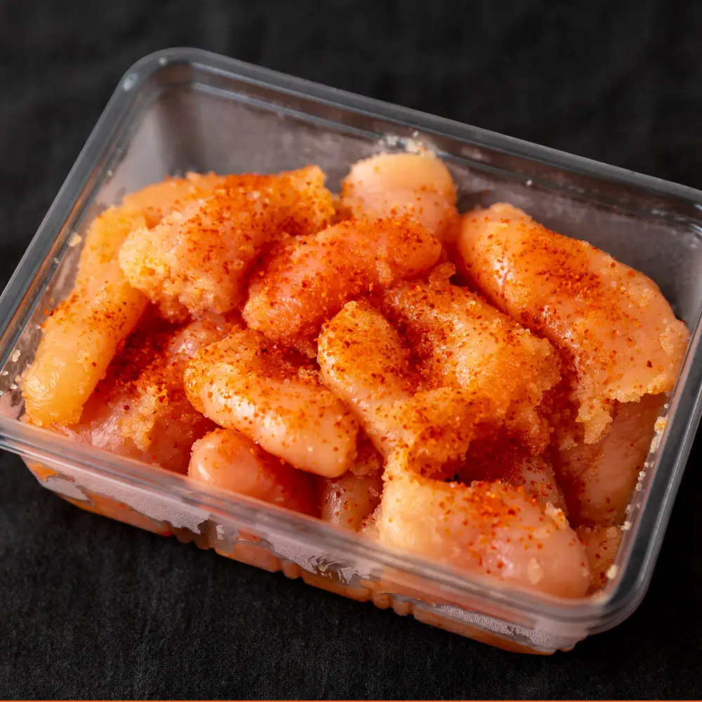 【辛子明太子】福岡の味 美美粒「無着色」たっぷり切子 1.2kg (400g×3)