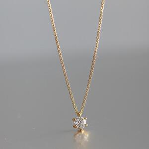 K18イエローゴールド【ラボグロウンダイヤモンドネックレス】0.2ct 美しい6本たてづめデザイン 長さ40cm LAB-K18-001 ネックレス
