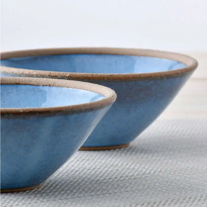 【波佐見焼】テラコッタ BLUE ボウル (Ｓ) ペアセット 皿 食器 小鉢【利左エ門窯】[QB54] 波佐見焼