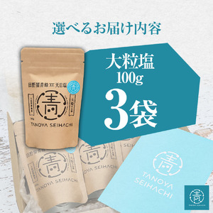 塩職人 田野屋青蜂　完全天日塩大粒 3袋セット 