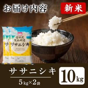 【令和8年産 新米】特別栽培米 ササニシキ 10kg お米 おこめ 米 コメ 白米 ご飯 ごはん おにぎり お弁当【農事組合法人若木の里】ta534