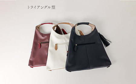 エシカルレザーSobagni ワンハンドル 2WAY バッグ ファッション 小物 カバン 上質 トートバッグ シンプル スタイリッシュ ポケット付き 汚れに強い お手入れ簡単  ホワイト