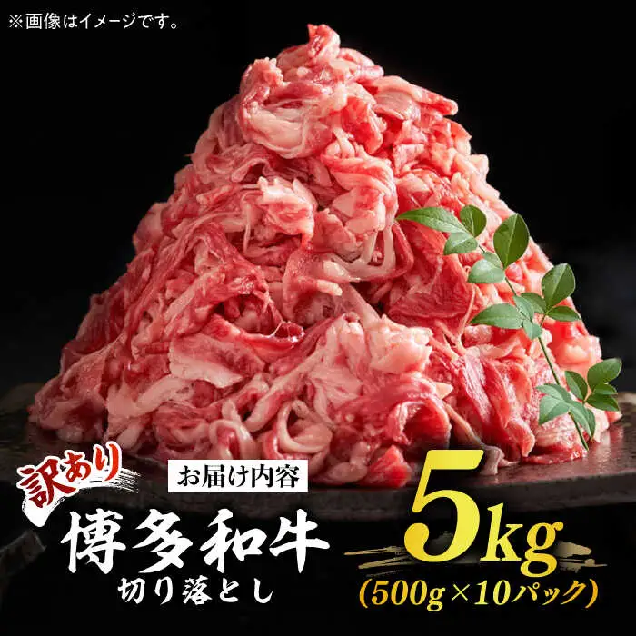 【訳あり】博多和牛 切り落とし 5kg(500g×10p） 牛肉 肉 [ABBP066]