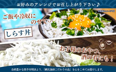 TVで紹介！＜釜揚げしらす 合計560g（70g×8袋）＞ テレビ TV シラス ちりめんじゃこ 海鮮 魚介類 海産物 おにぎり 具材 おつまみ 箱 パック 乾物 乾燥 しらす干し 天日干し セット 熨斗 のし ギフト 贈答 網元・祇園丸 愛媛県 西予市 【冷凍】『1か月以内に順次出荷予定』 AAG0008