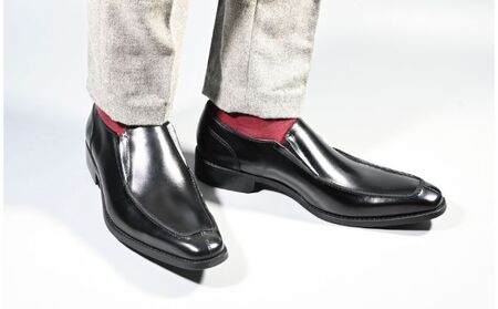 ビジネスシューズ　幅広　AS 581 BL【ブラック】 ファッション ファッション小物 靴 日本製 社会人 メンズ 男性用 紳士靴 牛革 ロングノーズ スタイリッシュ  26.5cm