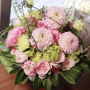 季節のフラワーアレンジメント Mサイズ 6回 定期便 6ヶ月 花 生花 フラワー ギフト プレゼント 贈り物 お祝い 記念日 誕生日 母の日 敬老の日 インテリア 雑貨 飾り おしゃれ 華やか かわいい 季節の花 アレンジメント ブーケ 癒し 岩手県 盛岡市 東北 岩手 盛岡 有限会社田村フローリスト