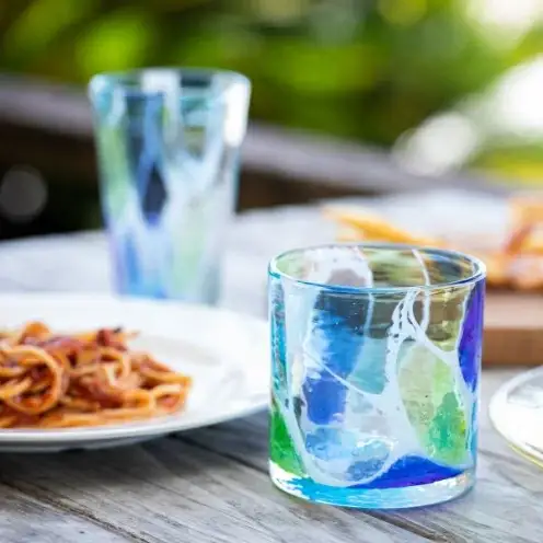 【RYUKYU GLASS WORKS 海風】ロックグラス「海想」