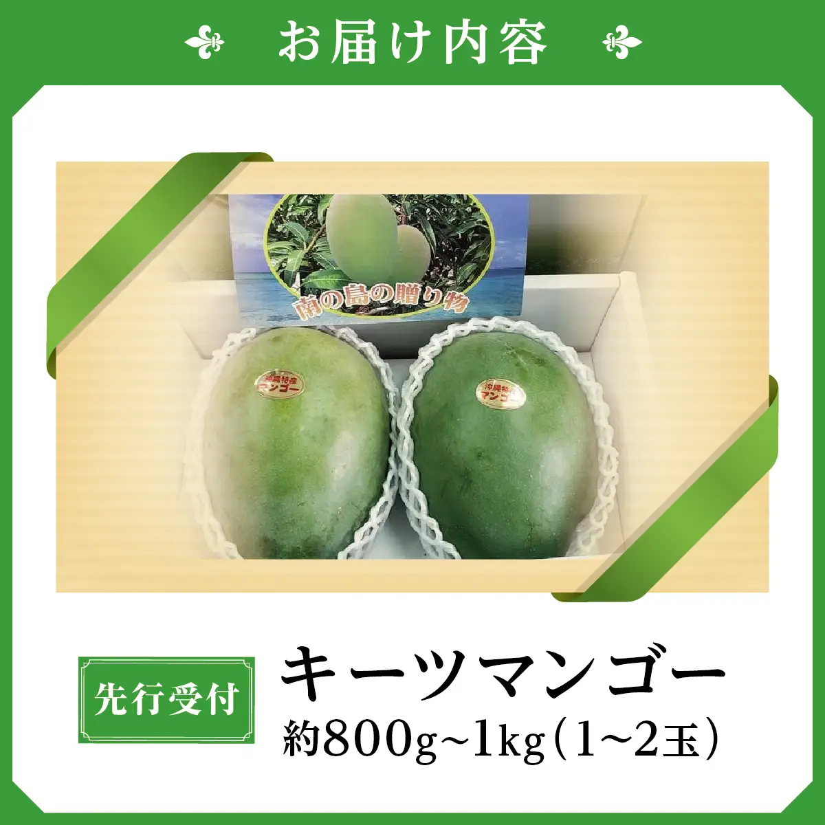 (先行受付)【2027年発送】キーツマンゴー 南城市 約800g～1kg（1～2玉）