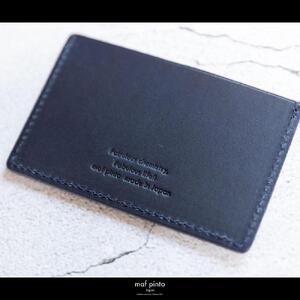 maf pinto (マフ ピント) カードケース 1枚 免許証 マイナンバーカード 薄型 スリム ネイビー レザー 本革 日本製