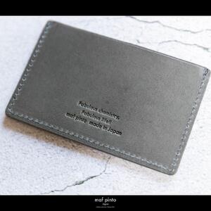 maf pinto (マフ ピント) カードケース 1枚 免許証 マイナンバーカード 薄型 スリム グレー レザー 本革 日本製