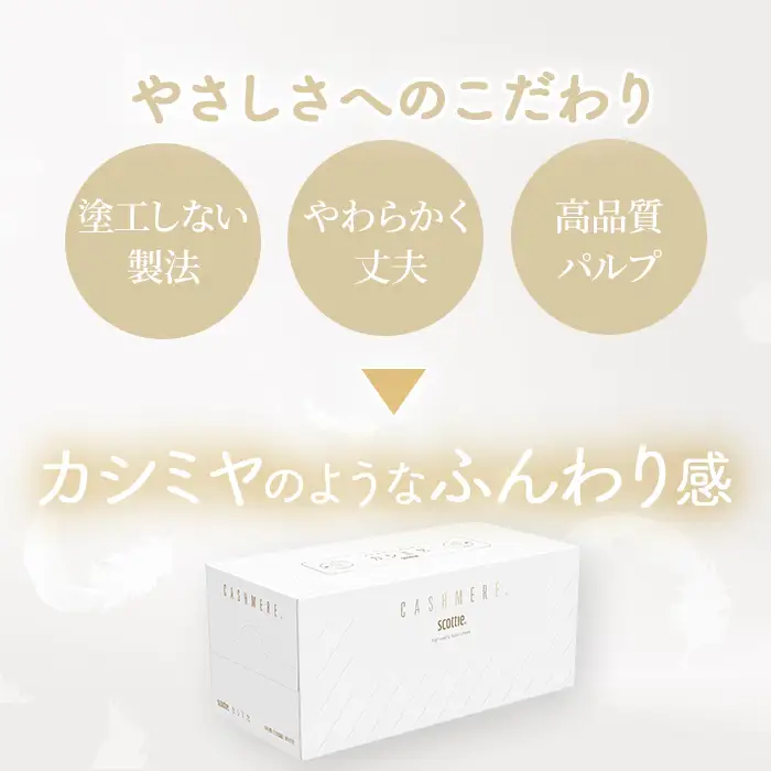 ティッシュ 保湿 10箱 スコッティ カシミヤ ティッシュペーパー