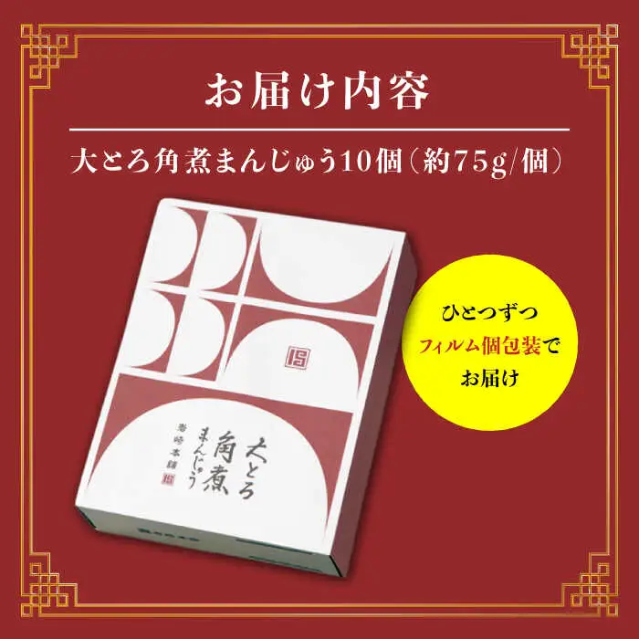 【12回定期便】 大とろ角煮まんじゅう （10個）  角煮まん ＜岩崎本舗＞ [CFE031]