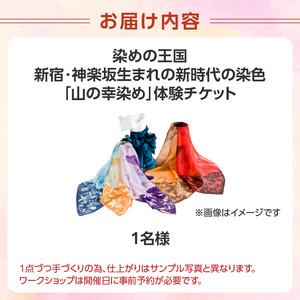 染めの王国新宿　神楽坂で新時代の染色「山の幸染め」体験チケット 0049-001-S05