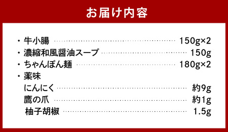博多もつ鍋セット（和風醤油仕立て）2～3人前 _KBC0905