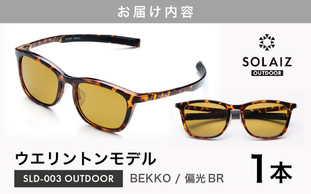 サングラス SOLAIZ UVカット アウトドア サングラス SLD-003 BEKKO/偏光BR [D-17209_02] 