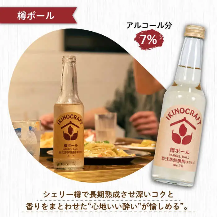 【IKINOCRAFT】いちごソーダ・ゆずソーダ・樽ボール・島ボール 計16本（各4本）ケース入 《壱岐市》【壱岐の蔵酒造】 酒 お酒 焼酎 麦焼酎 むぎ焼酎 [JBK032]