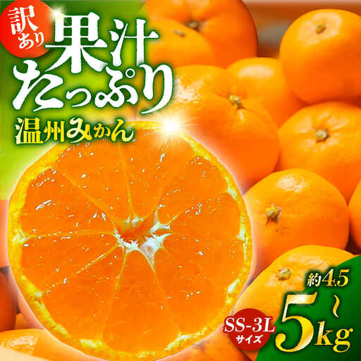 先行予約 訳あり家庭用 温州みかん約4.5kg~5kg熊本