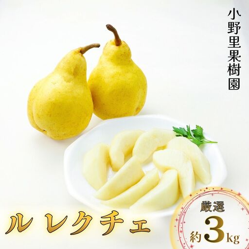 先行予約 洋梨 ル レクチェ 厳選 約3kg(6～9個) ル・レクチェ 新潟県産 洋梨 小野里果樹園