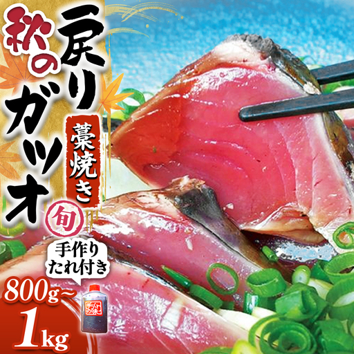 【先行予約】戻りガツオ 鰹のタタキ セット（800g～1kg）鰹 藁焼き かつおのたたき 鰹 捕れたて発送／Ekd-A01