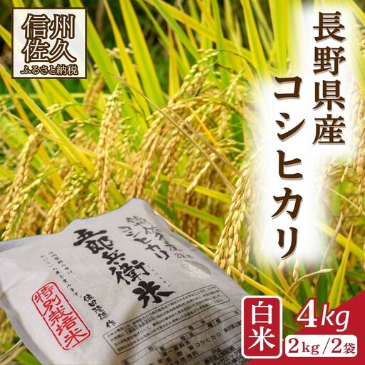 【令和8年産・白米4kg（2㎏×2袋）】 特別栽培米　五郎兵衛米 〈2026年9月下旬頃～順次発送〉 先行予約　新米　信州　こしひかり