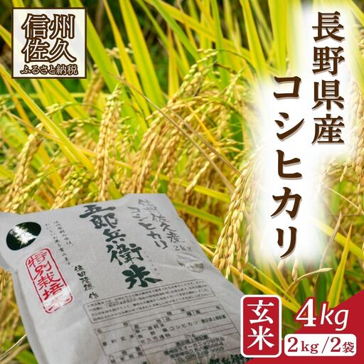 【令和8年産・玄米4kg（2kg×2袋）】特別栽培米　五郎兵衛米 〈2026年9月下旬頃～順次発送〉 先行予約　新米　信州　こしひかり