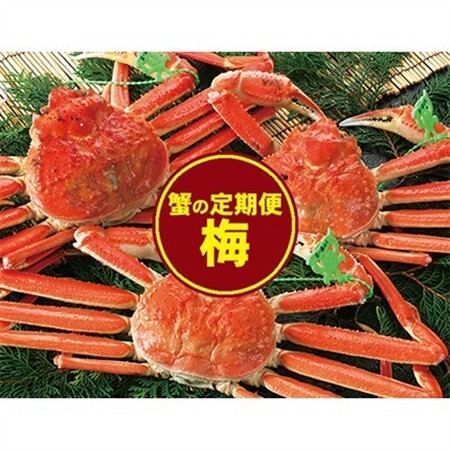 【発送月固定定期便】カニの定期便(梅)＜冷凍発送＞全3回【配送不可地域：離島】【4002718】