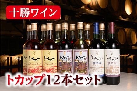 十勝ワイン トカップ12本セット(赤・白・ロゼ)瓶熟成 樽熟成 北海道ワイン 池田町