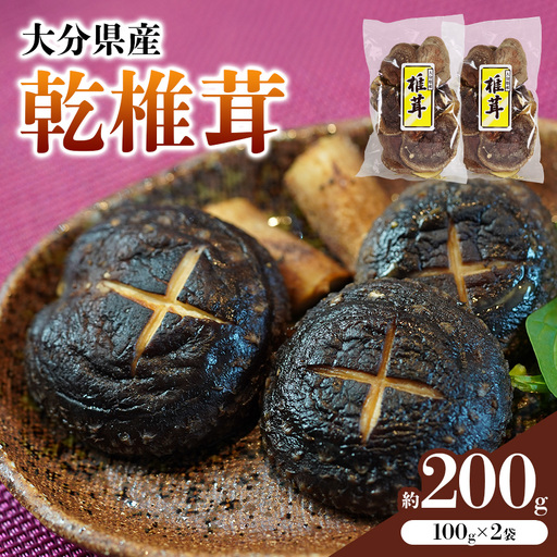 乾椎茸 100g 2袋 | 干し椎茸 原木栽培 乾しいたけ 乾燥椎茸 干ししいたけ 乾燥しいたけ 干しシイタケ 大分県産 九州産 中津市 国産 送料無料