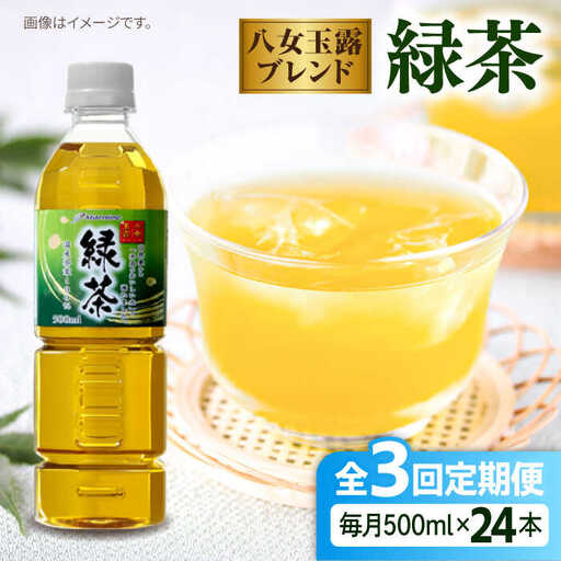 【全3回定期便】八女 玉露入り 緑茶 500ml × 24本  糸島市 / スターナイン お茶 ペットボトル [ARM015]