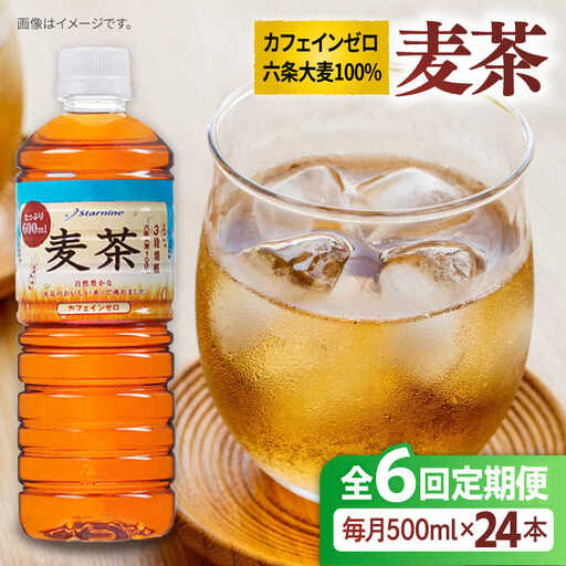 【全6回定期便】麦茶 600ml × 24本  糸島市 / スターナイン お茶 ペットボトル [ARM019]