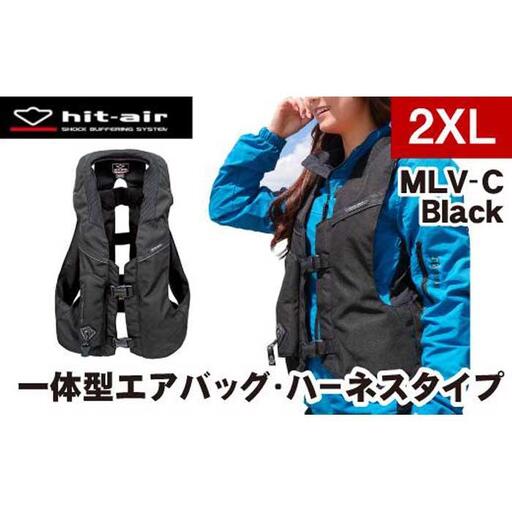 [2XLサイズ][バイク用品]エアバッグ hit-air 一体型エアバッグ・ハーネスタイプ MLV-C BLK
