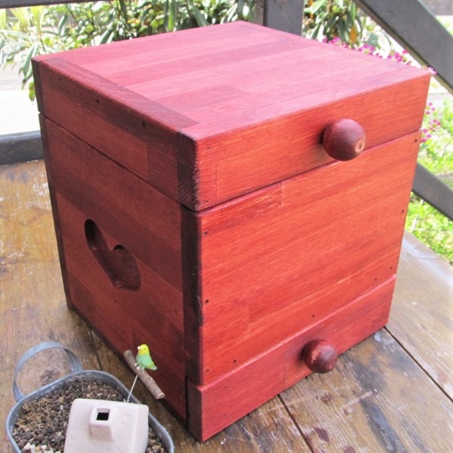 手作り木製 メイクボックス