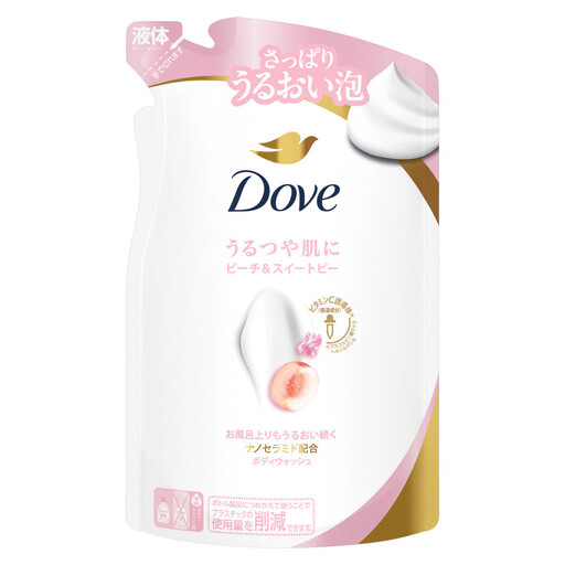 ダヴ ボディウォッシュ ピーチ＆スイートピー つめかえ用 330g×18 ※着日指定不可 ※離島への配送不可｜ダヴ