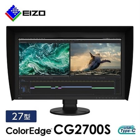[国内生産]EIZO 27型WQHDカラーマネージメントモニター ColorEdge CG2700S_液晶 モニター パソコン pcモニター ゲーミングモニター USB Type-C_