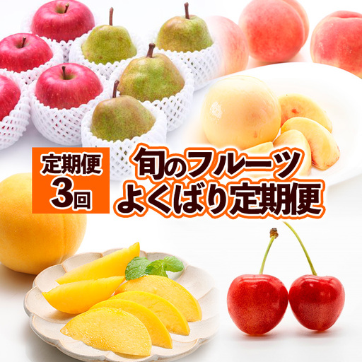 【定期便3回】旬のフルーツ　よくばり定期便  FZ25-824